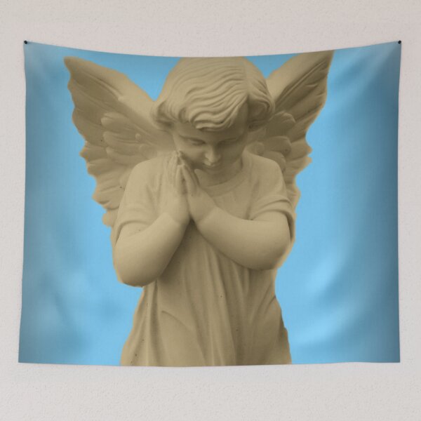Item preview, Little Praying Angel With Blue Background designed and sold by Lynn  Marie Sharp.