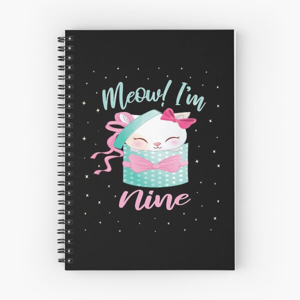 Item preview, Meow I'm Nine Years Old Girl Cat 9th Birthday Kitten design designed and sold by Grabitees.