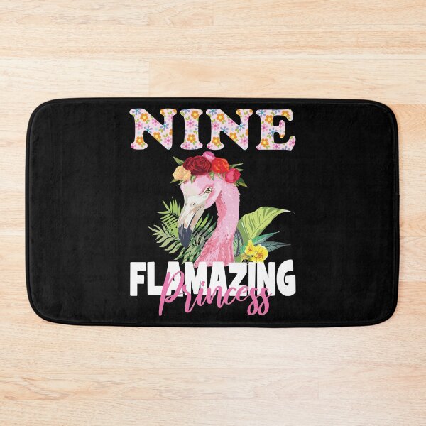 Item preview, Nine Flamazing Princess 9th Girls Birthday 9 Years Old design designed and sold by Grabitees.