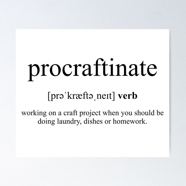 Artikel-Vorschau von Procraftinate Definition | Dictionary Collection, designt und verkauft von Designschmiede.