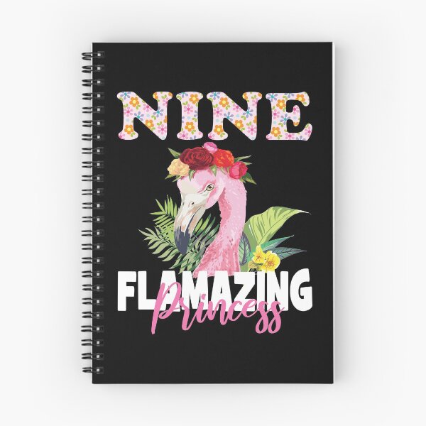 Item preview, Nine Flamazing Princess 9th Girls Birthday 9 Years Old design designed and sold by Grabitees.