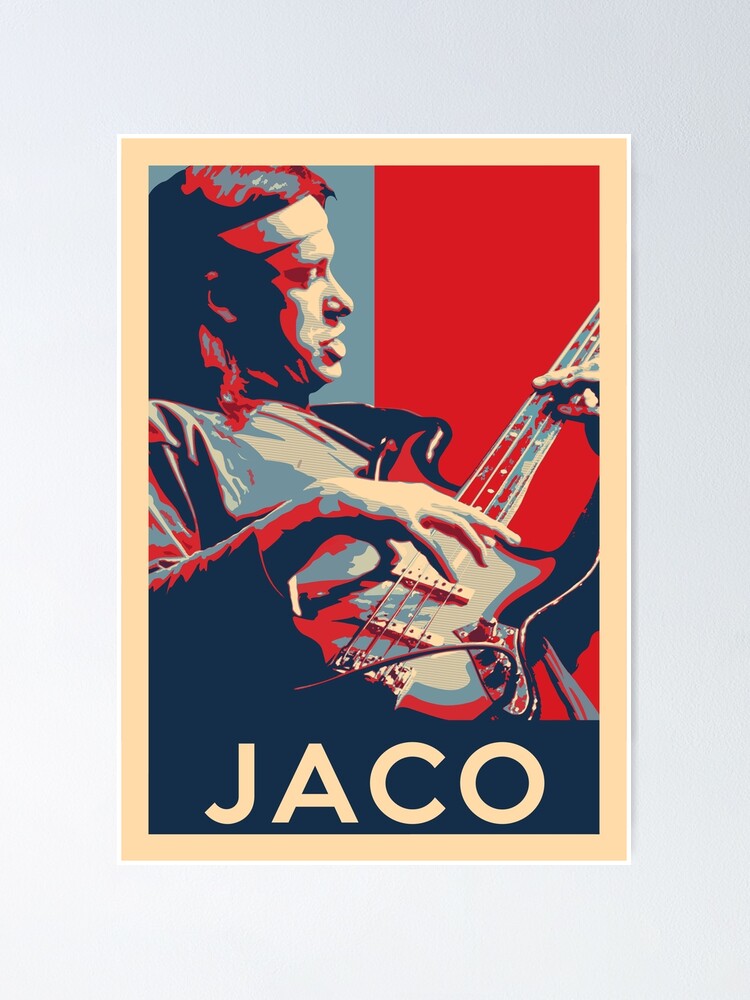 Alternate view of Jaco Pastorius Hope Poster - Sizes of Jazz Musician History Poster