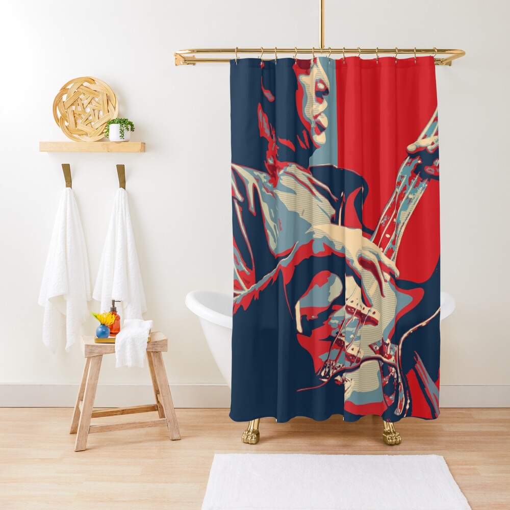 Discover Jaco Pastorius Hope Poster - Sizes of Jazz Musician History | Shower Curtain