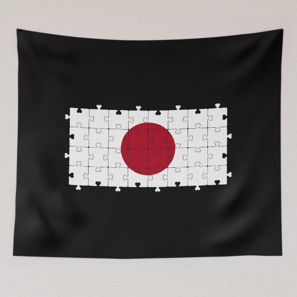 Item preview, Autism Heart Jigsaw Puzzle of Japanese Flag  designed and sold by Chakibalami.