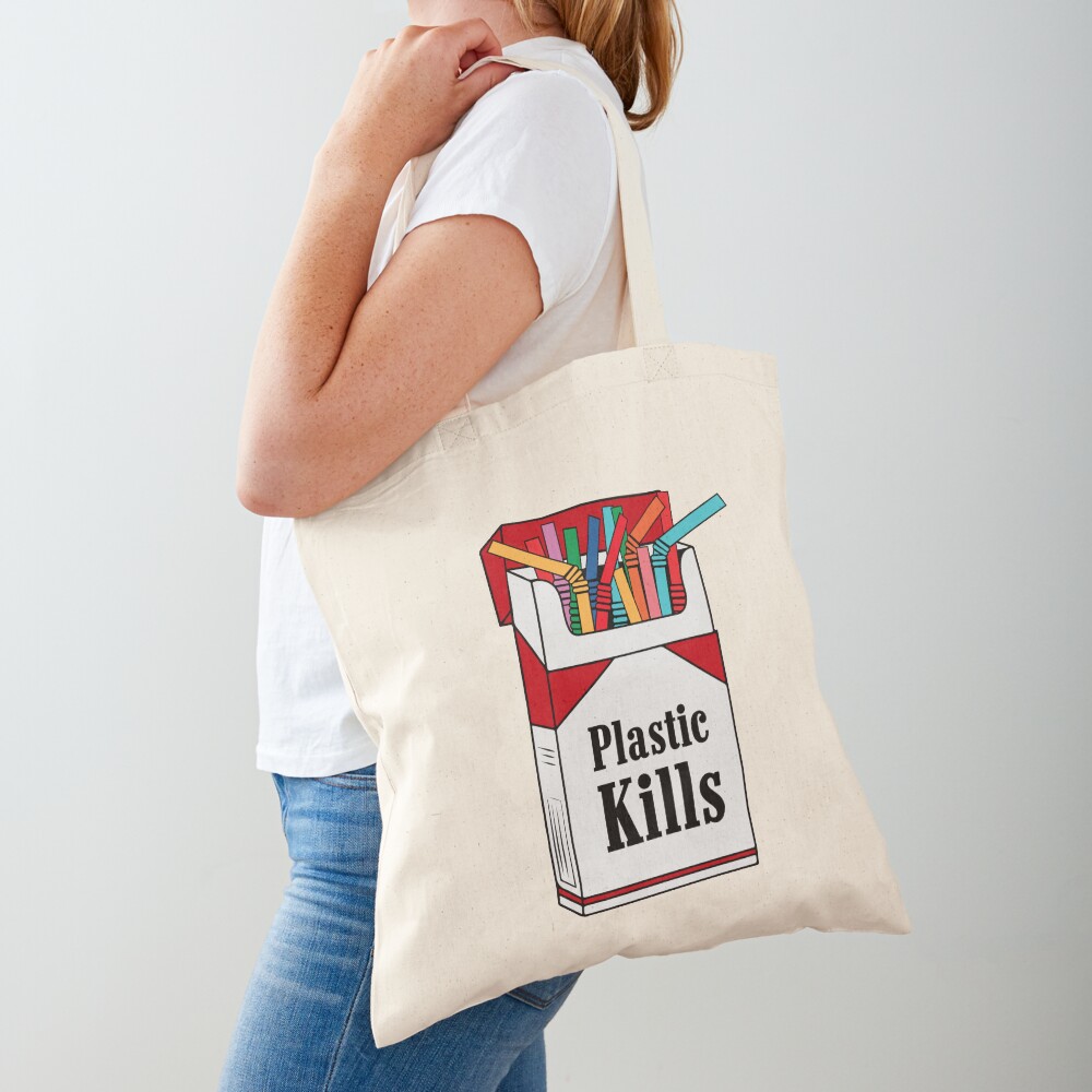 "Plastic Kills" Tote Bag for Sale by shaylikipnis Redbubble