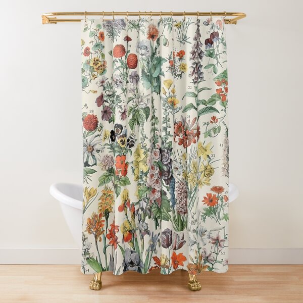 Adolphe Millot fleurs Shower Curtain