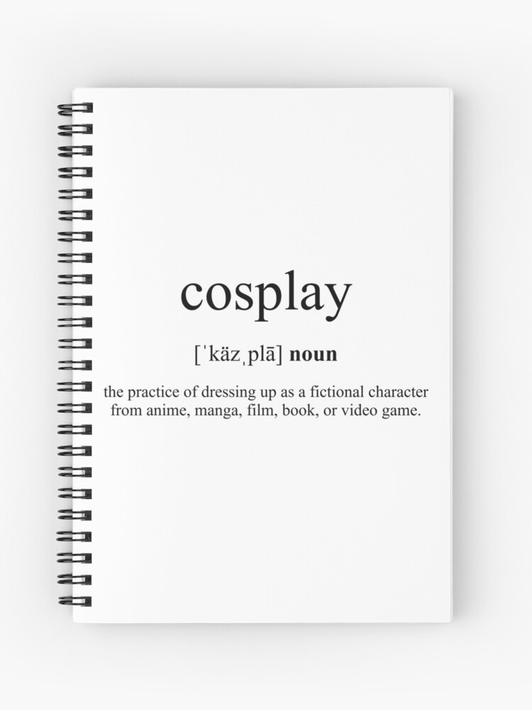 Cosplay Definition Dictionary Collection Journal