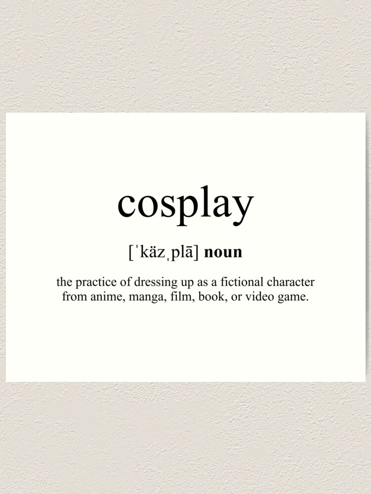 Cosplay Definition Dictionary Collection