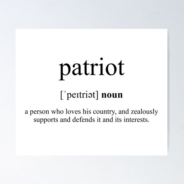Artikel-Vorschau von Patriot Definition | Dictionary Collection, designt und verkauft von Designschmiede.
