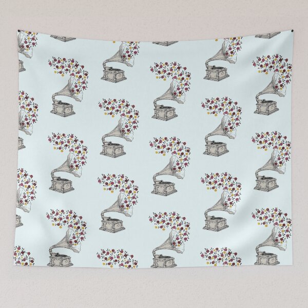 Item preview, Antique Gramophone playing flowers designed and sold by MindChirp.