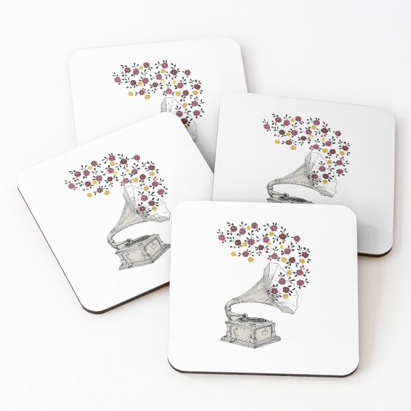 Item preview, Antique Gramophone playing flowers designed and sold by MindChirp.