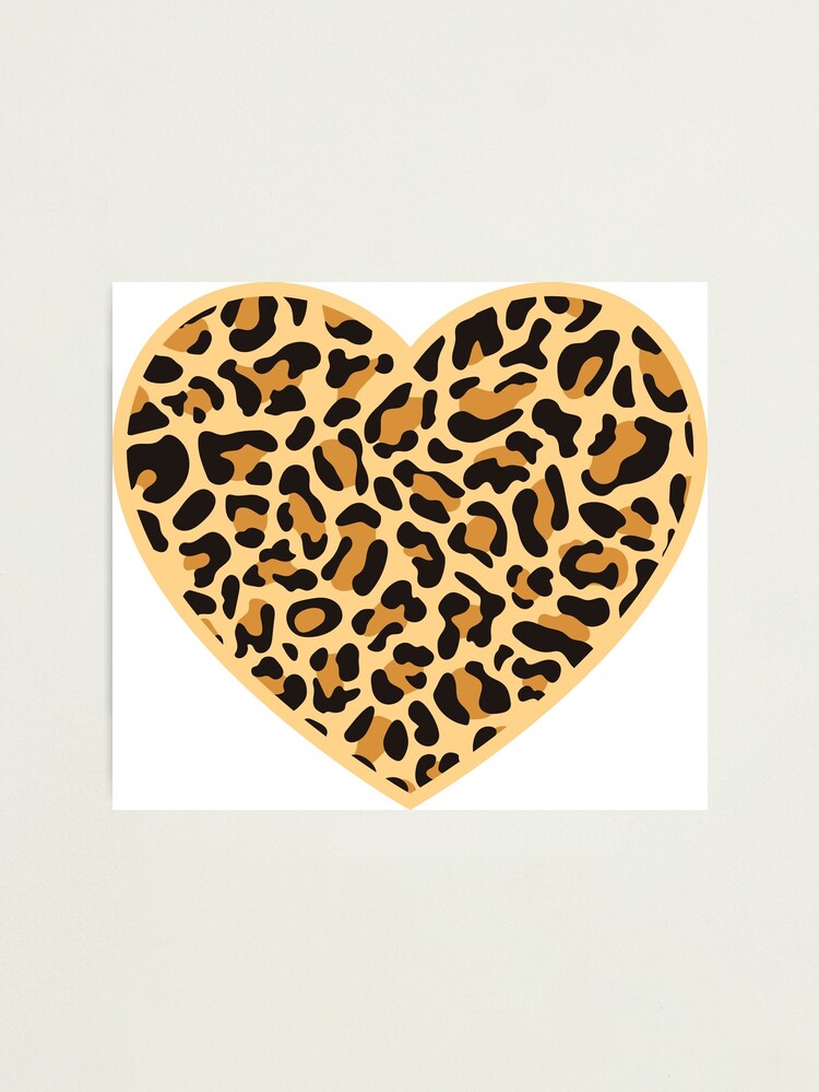 Pink Leopard Print Heart Photographic Print for Sale by anabellstar