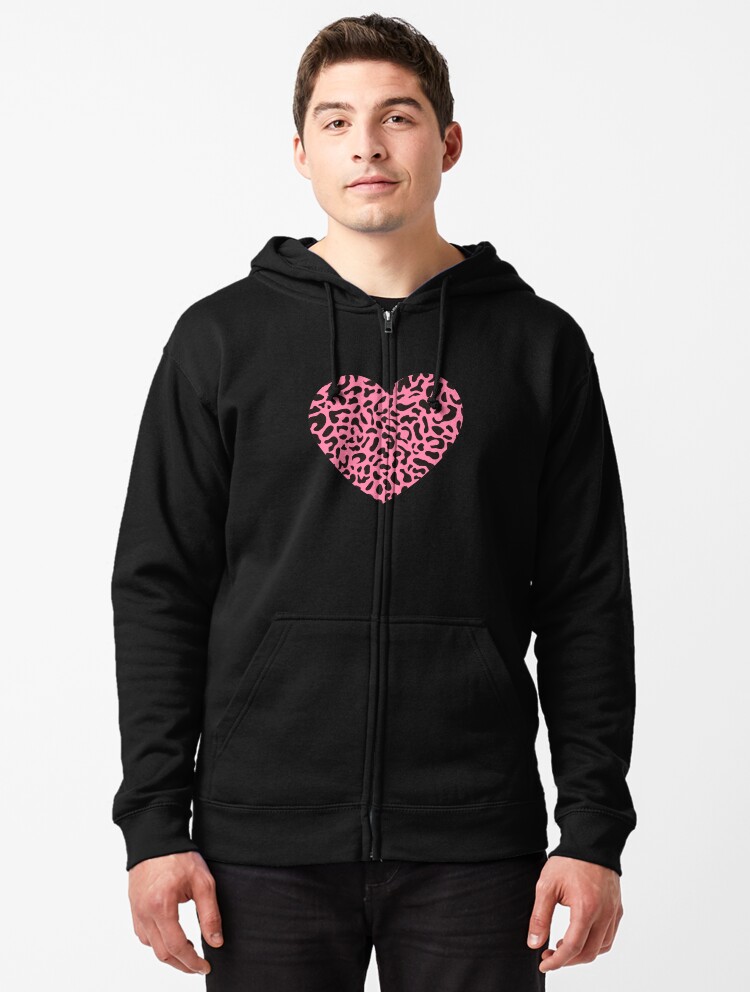 Pink Leopard Print Heart Pullover Sweatshirt for Sale by anabellstar