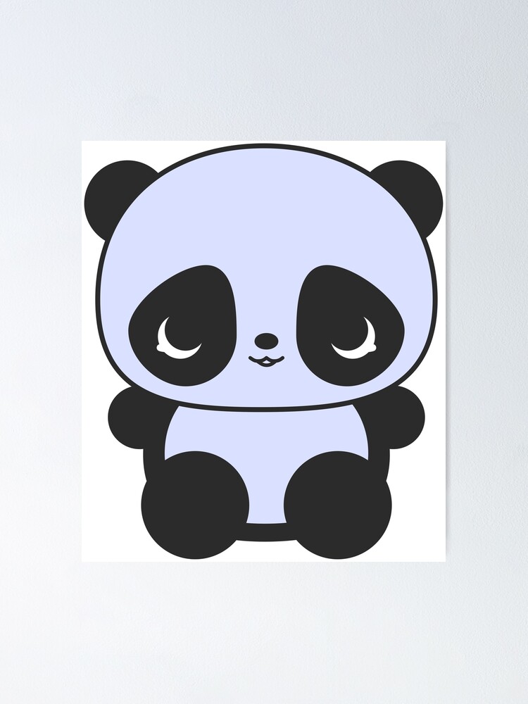Baby Blue Kawaii Panda Bear