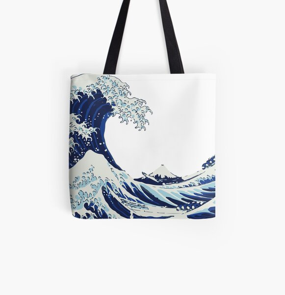 The Big Wave All Over Print Tote Bag