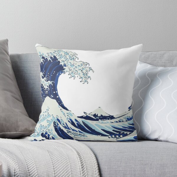 The Big Wave Throw Pillow