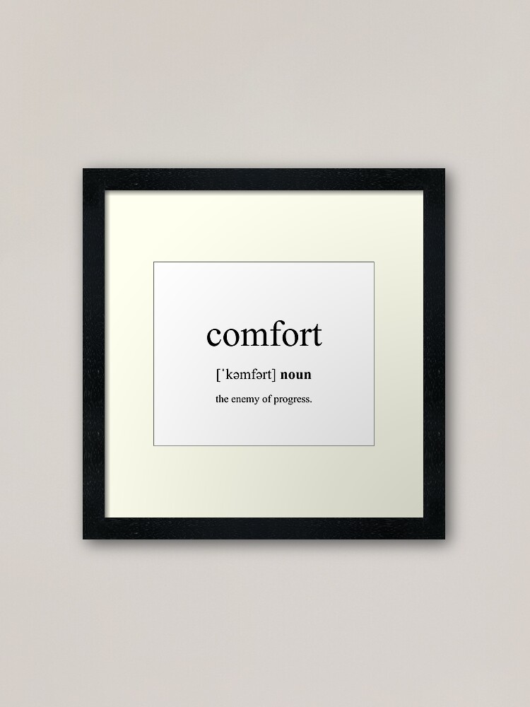 Comfort Definition | Dictionary Collection | Framed Art Print