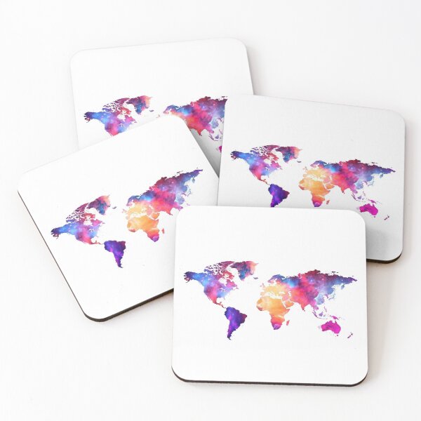 Item preview, Wold Map watercolor art  designed and sold by MindChirp.