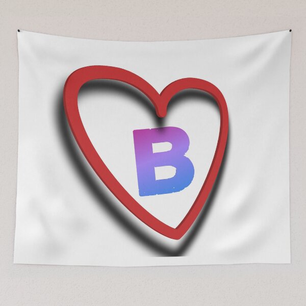 Item preview, B letter design for red bubble designed and sold by Sandy19687.