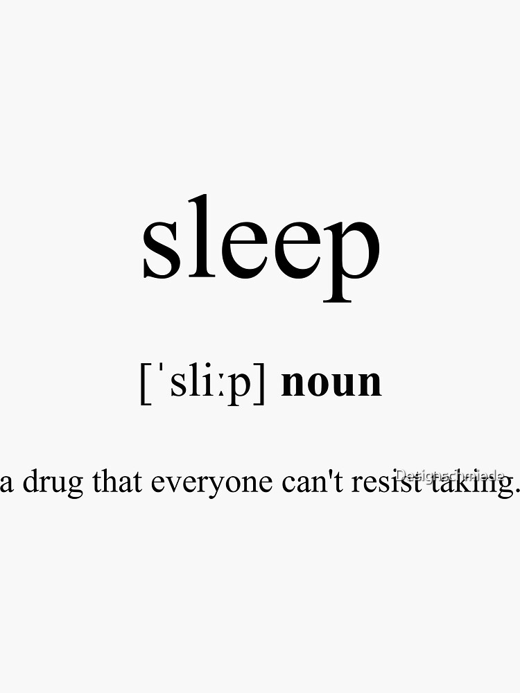 "Sleep Definition Dictionary Collection" Sticker for Sale by