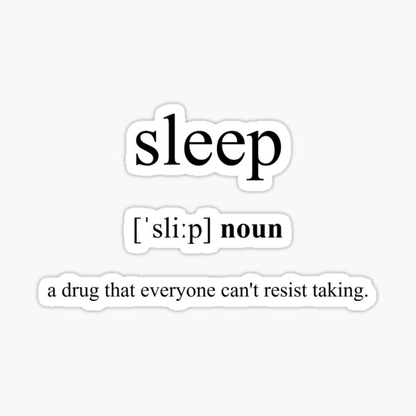 sleep-definition-dictionary-collection-sticker-for-sale-by