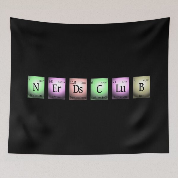 Item preview, Black nerds club 2 in chemischen Elementen... designed and sold by pASob-dESIGN.