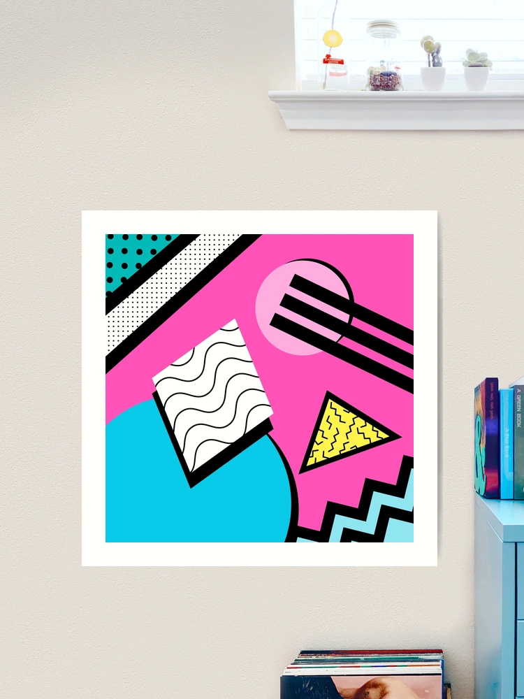 Memphis Circle Graphic Retro 80S Abstract Pop Art 