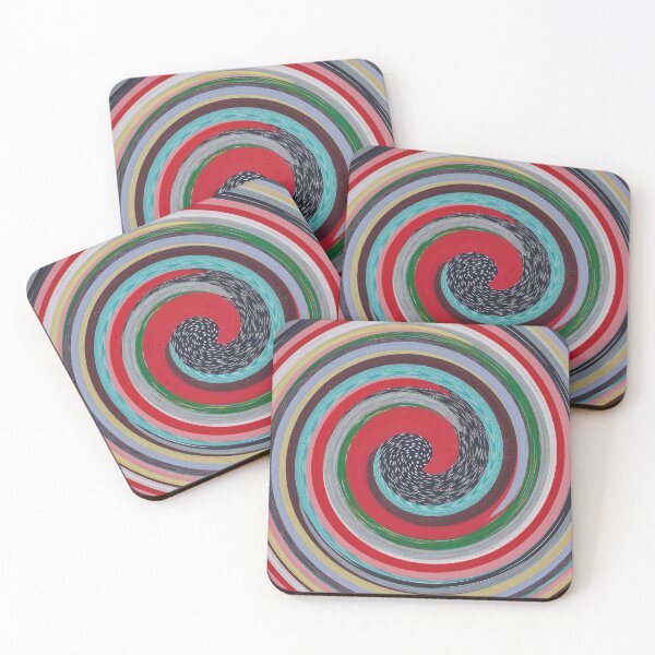 Item preview, modern bright and vibrant modern swirls designed and sold by pollywolly.