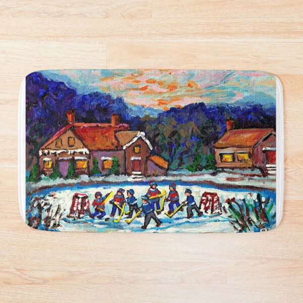 Item preview, CANADIAN PAINTING POND HOCKEY WITH VILLAGE CAROLE SPANDAU designed and sold by Carole  Spandau.