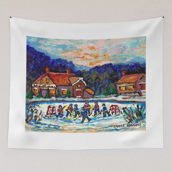 Item preview, CANADIAN PAINTING POND HOCKEY WITH VILLAGE CAROLE SPANDAU designed and sold by Carole  Spandau.