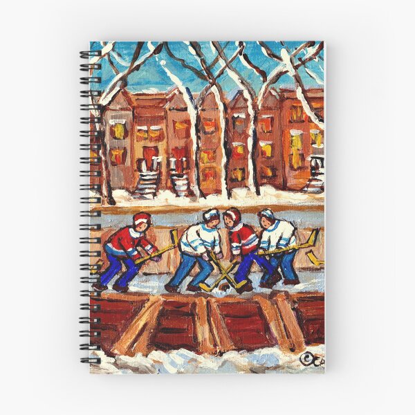Item preview, MONTREAL WINTER CITY SCENE OUTDOOR HOCKEY GAME CANADIAN ART CAROLE SPANDAU designed and sold by Carole  Spandau.