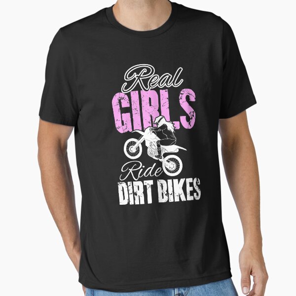 Item preview, Funny Motocross Real Girls Ride Dirt Bikes designed and sold by Captain Mood.