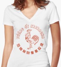 Sriracha. I put it on everything Women's Fitted V-Neck T-Shirt
