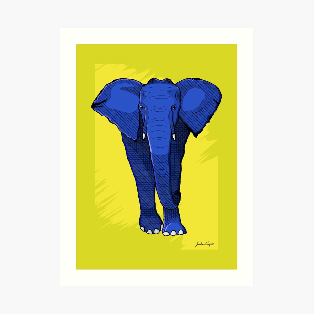 Dark Blue Elephant
