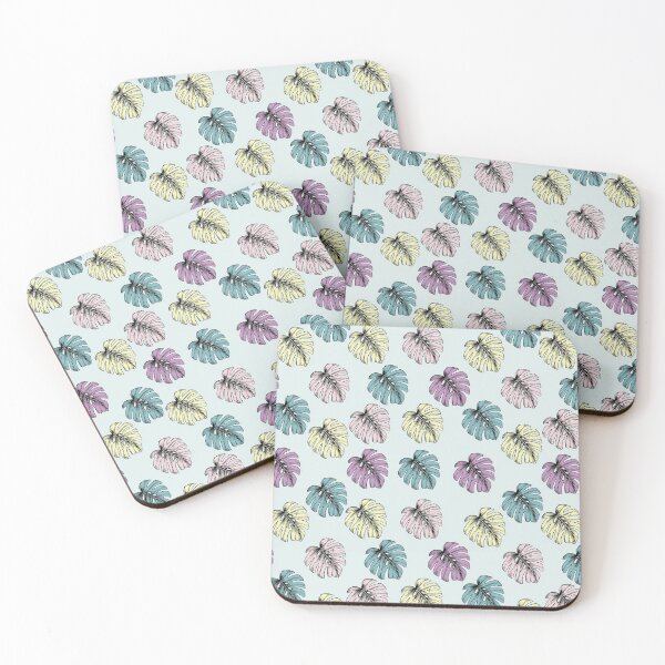 Item preview, Monstera leaf pastel colors pattern, botanical shirt for plant lover designed and sold by piastrelli.