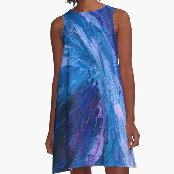 Intuitive Abstract Water Landscape by Courtney Hatcher A-Line Dress