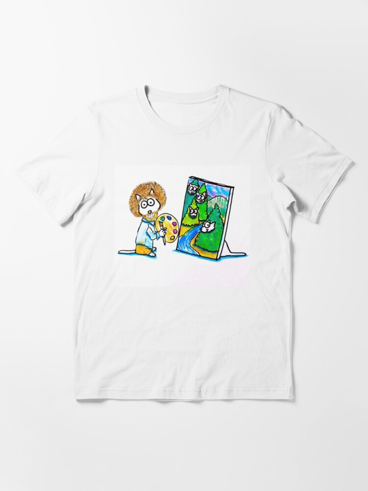 bob ross cat t shirt