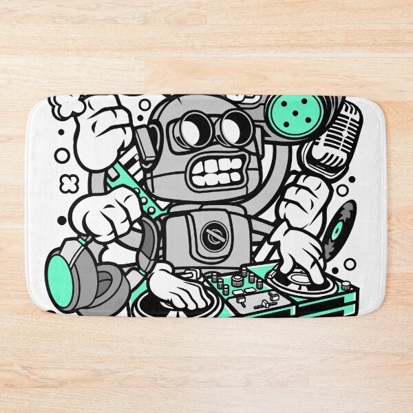 Item preview, Cool DJ Disk Jockey Robot with Turn Tables Headphones designed and sold by GISMOPOP.
