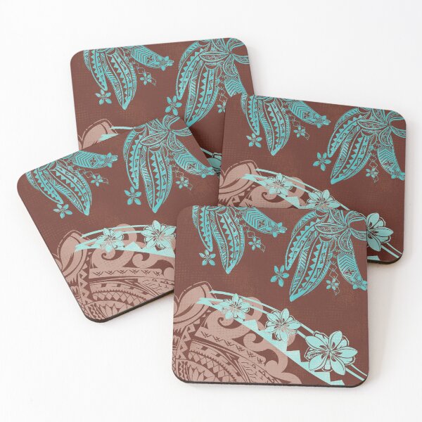 Artikelvorschau, Samoanisch-hawaiianisch-polynesisches Stammes-Tapa-Tropendekor entworfen und verkauft von sunnthreads.