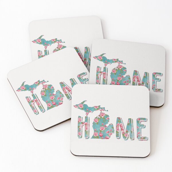 Item preview, Michigan Is Home | Vintage Roses | Stitched Fabric | Cherie's Art(c)2020 designed and sold by CheriesArt.