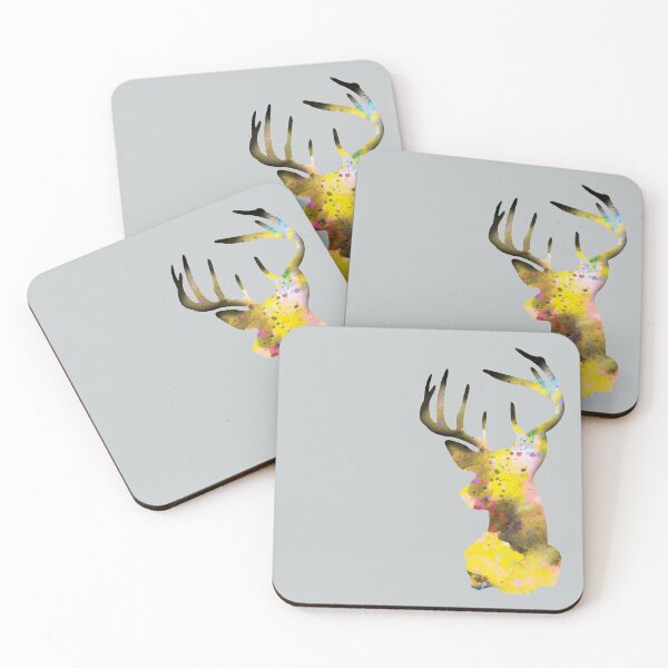 Item preview, Yellow Deer - Stag Painting designed and sold by ElfShoppe.