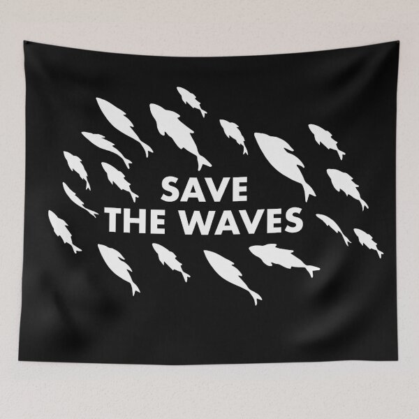 Item preview, SAVE THE WAVES (white) designed and sold by JennieCarolina.