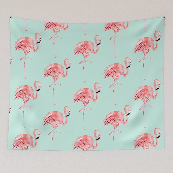 Aperçu de l'œuvre Flamant rose, aquarelle créée et vendue par PixDezines.