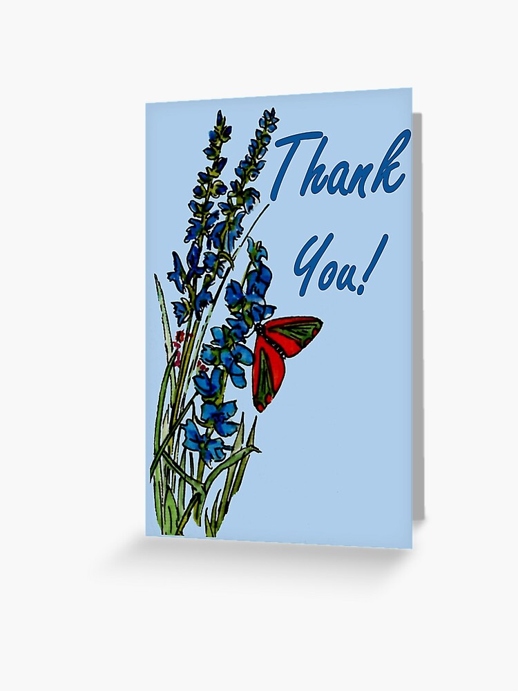 Thumbnail 1 of 2, Greeting Card, Feeling Blue - Thank You Card designed and sold by EuniceWilkie.
