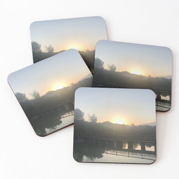 Item preview, River and Wooden Bridge at Sunset designed and sold by zakothx.