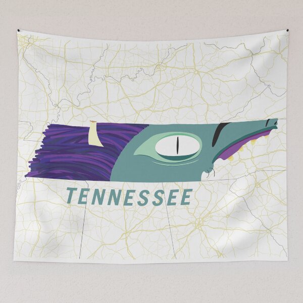 Item preview, Tennessee Monster Map designed and sold by clarkstpress.