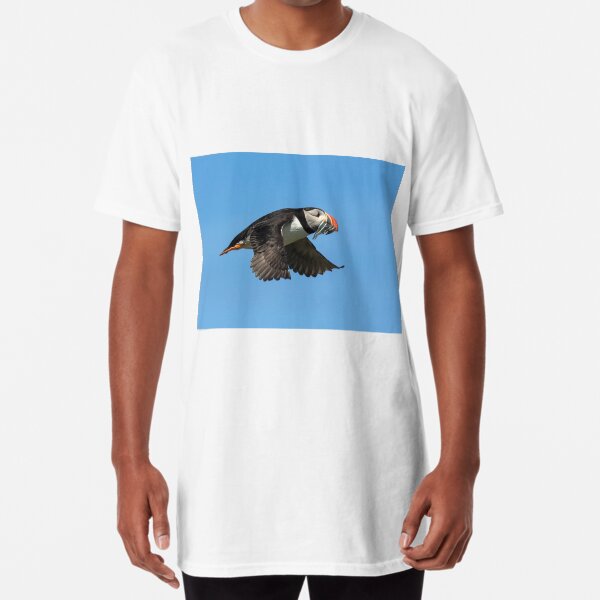 Puffin with Fish Long T-Shirt