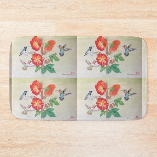 Item preview, Hummingbirds eating off flowers designed and sold by JJannmarie.