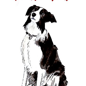 Artwork thumbnail, Devotion - Border Collie - Thank You Card by EuniceWilkie