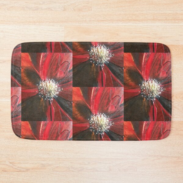 Item preview, Waxy red flower with fluffy centre.  designed and sold by Gill Barrett Art.